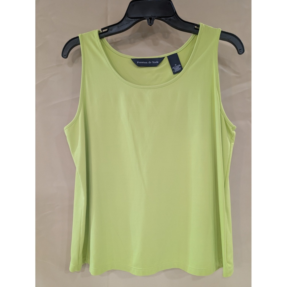 Ruby Rd Preston & York Two Piece Tank Top Jacket‎ Set Green Chartreuse - Picture 7 of 8